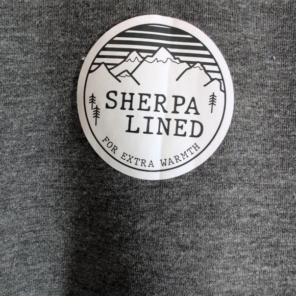 Jachs New York Crewneck Pullover Sweater Small Gray Stretch Sherpa Lined - Picture 2 of 10